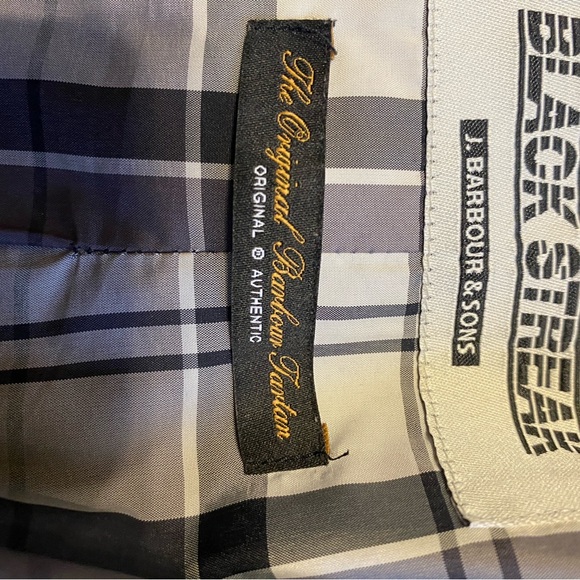 Barbour Black Wool Motorcycle Coat with Zipper Accents - Picture 14 of 14